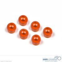Aimants boule 15mm, oranges