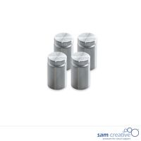 Kit d'installation inox tableaux en verre (set 4)