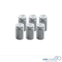 Kit d'installation inox tableaux en verre (set 6)