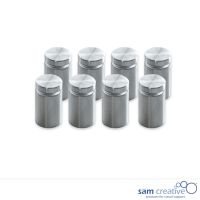 Kit d'installation inox tableaux en verre (set 8)